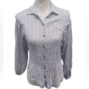 Free People | XS/TP | Collared Long Sleeve Button Up Shirt / Top